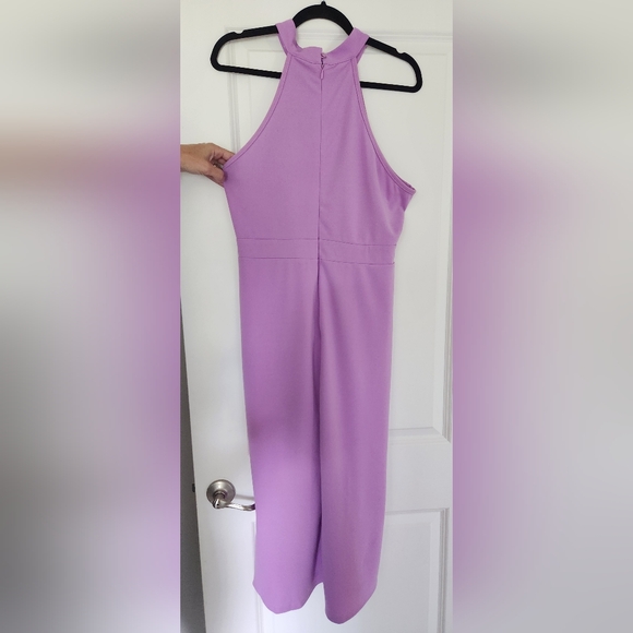 NWT Lavendar Halter Neck Sleeveless Split Midi Dress XL - Picture 3 of 7